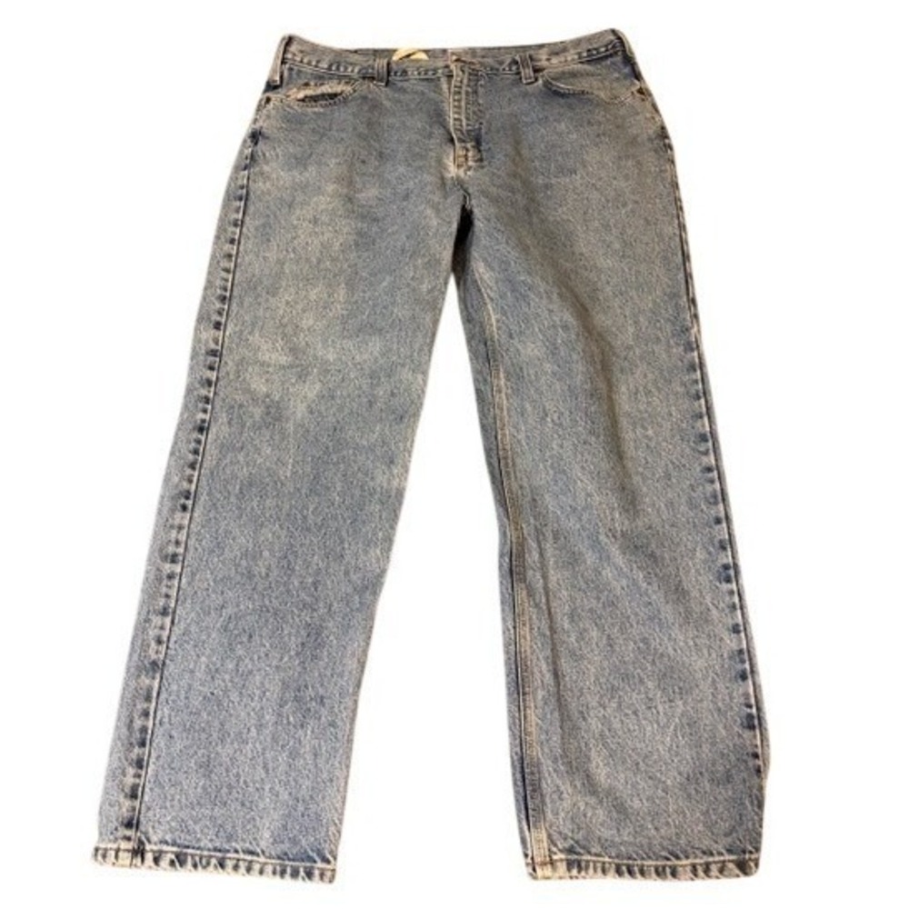 Carhartt Relaxed Fit Straight Leg Jeans Mens 42x32 Light Wash Blue B460 LVB